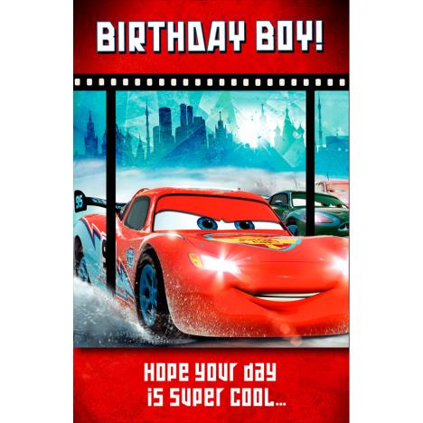 Birthday Boy Holographic Disney Cars Birthday Card £3.45